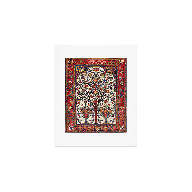Bakhtiari Khan Central Persian Carpet Print Art Print Gallery Image 1