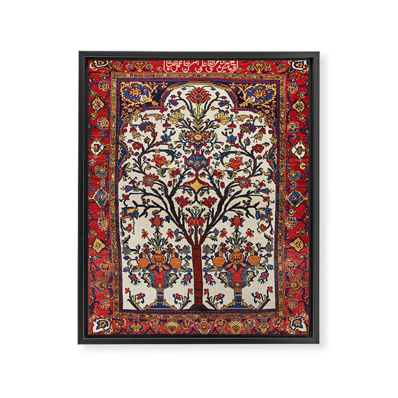 Bakhtiari Khan Central Persian Carpet Print Framed Canvas Print Gallery Image 3