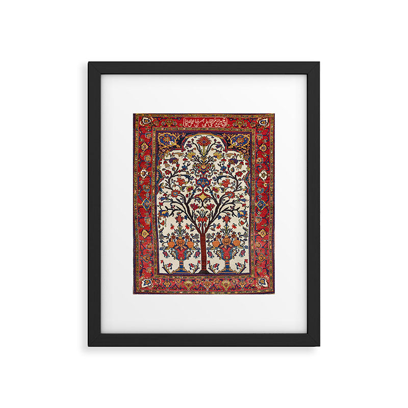 Bakhtiari Khan Central Persian Carpet Print Framed Art Print Gallery Image 4