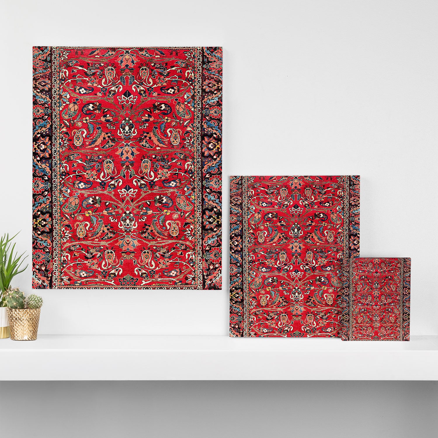 Bakhtiari Persian Floral Rug Print Canvas Print Gallery Image 3