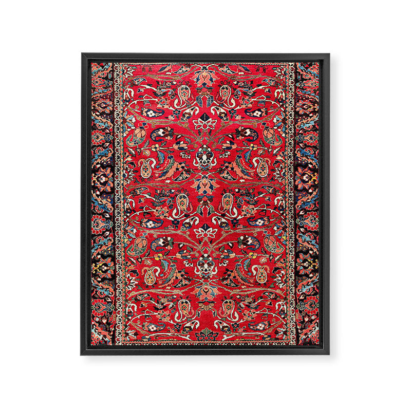 Bakhtiari Persian Floral Rug Print Framed Canvas Print Gallery Image 3