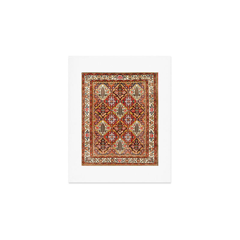Bakhtiari Shalamzar Antique West Persian Rug Print Art Print Gallery Image 1