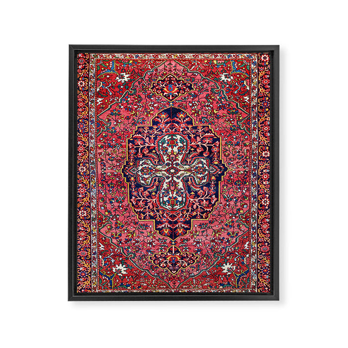 Bakhtiari West Central Persian Antique Rug Print Framed Canvas Print Gallery Image 1