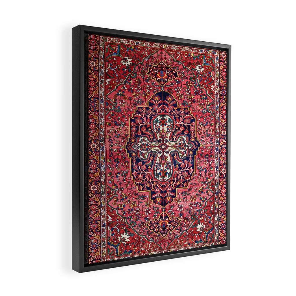 Bakhtiari West Central Persian Antique Rug Print Framed Canvas Print Gallery Image 2