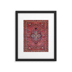 Bakhtiari West Central Persian Antique Rug Print Framed Art Print Gallery Image 4