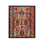 Bakhtiari West Persian Carpet Print Framed Canvas Print Gallery Image 3