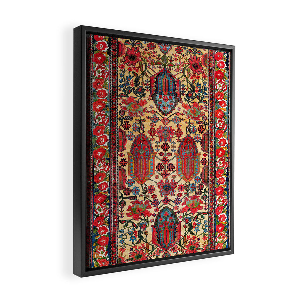 Bakhtiari West Persian Carpet Print Framed Canvas Print Gallery Image 2