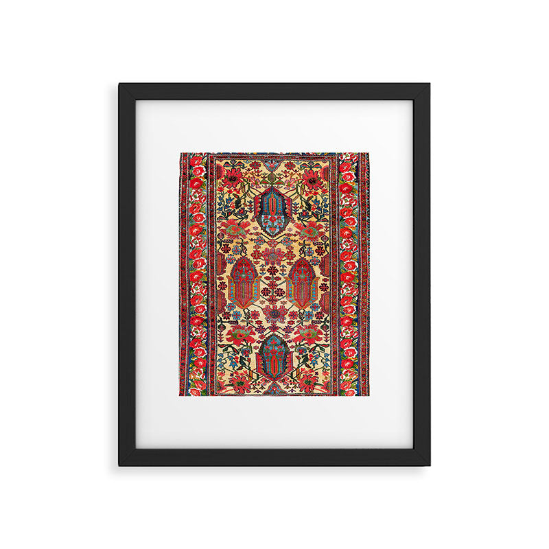 Bakhtiari West Persian Carpet Print Framed Art Print Gallery Image 4
