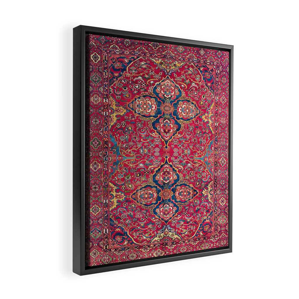 Bakhtiari West Persian Rug Print Framed Canvas Print Gallery Image 2