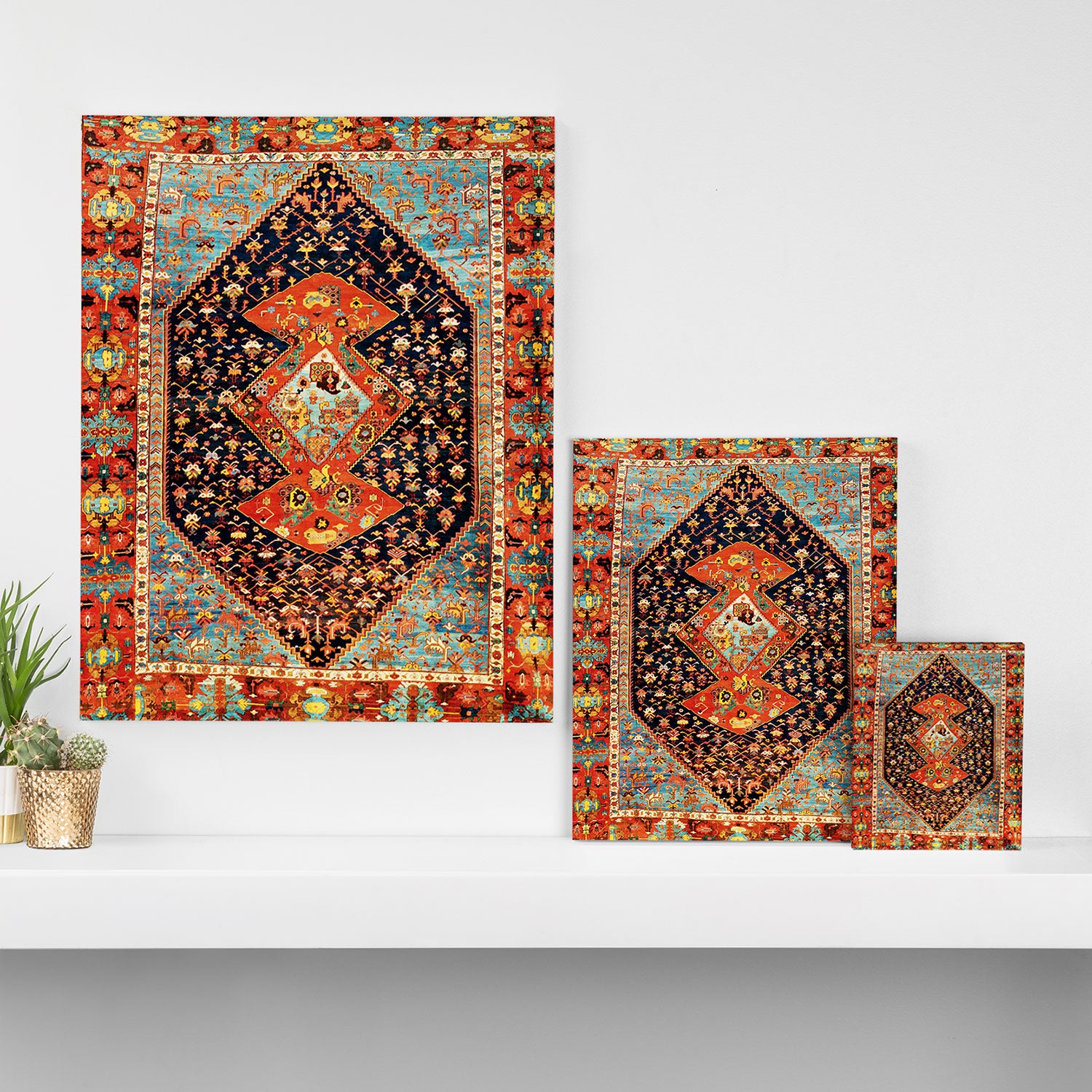 Bakshaish Antique Persian Carpet Print Canvas Print Gallery Image 3