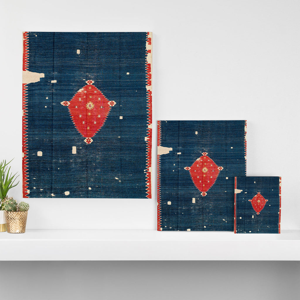 Balikesir  Antique Turkish Kilim Rug Print Canvas Print Gallery Image 3