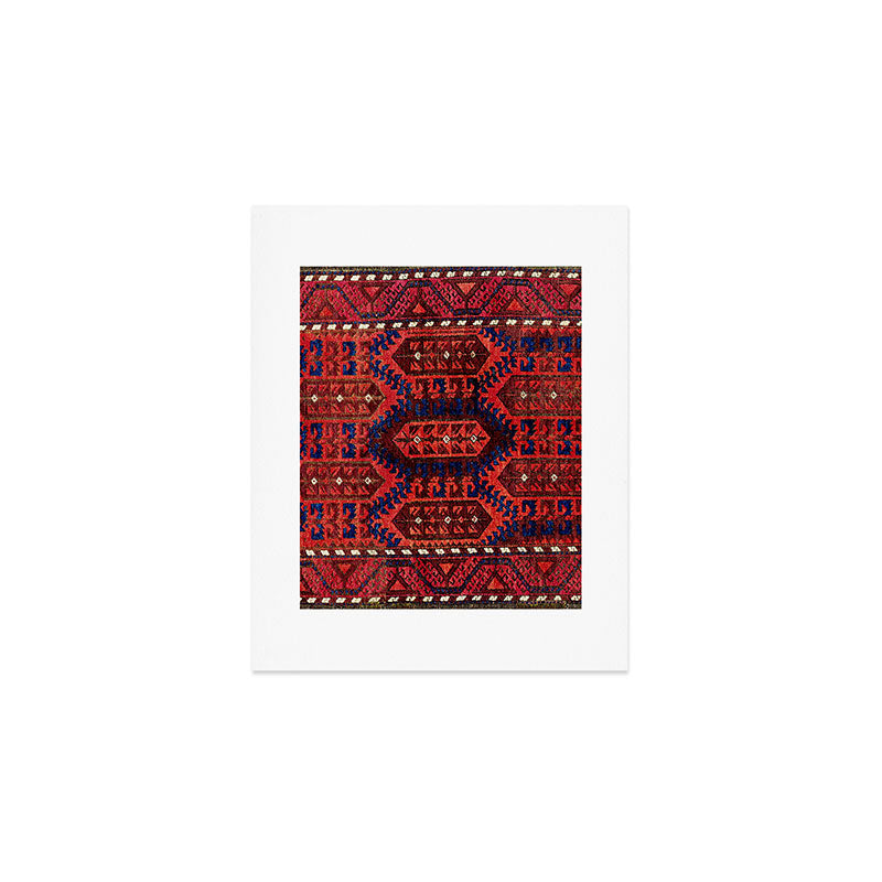 Baluch  Antique  Khorasan Persian Rug Print Art Print Gallery Image 1