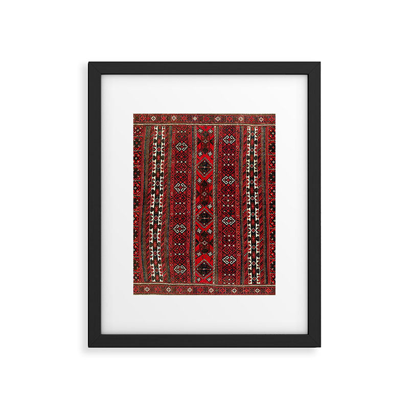 Baluch Flatweave  Antique Afghanistan  Rug Print Framed Art Print Gallery Image 4