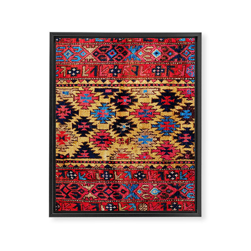 Baluch Khorasan Antique Tribal Persian Rug Print Framed Canvas Print Gallery Image 3