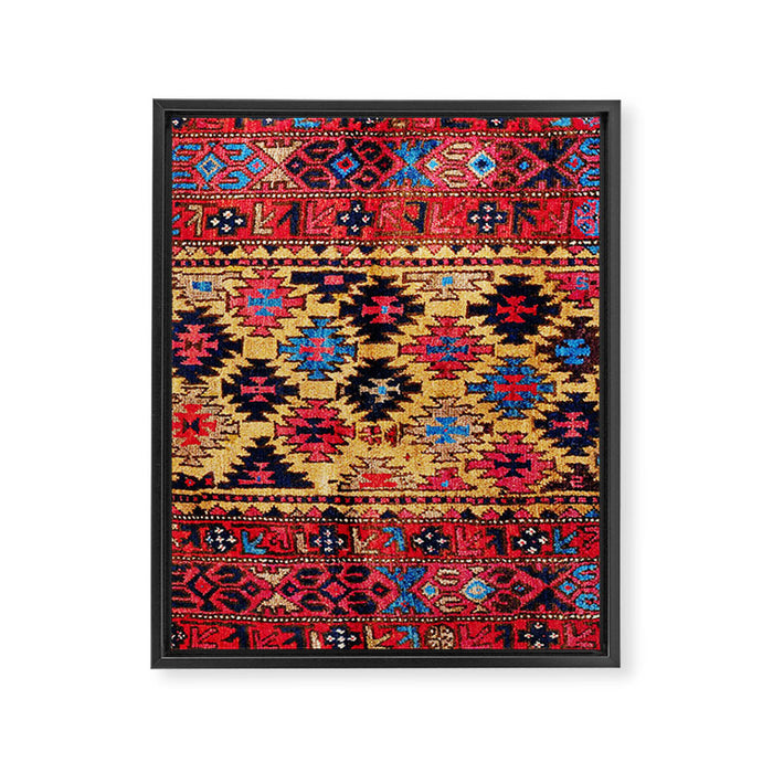 Baluch Khorasan Antique Tribal Persian Rug Print Framed Canvas Print Gallery Image 1