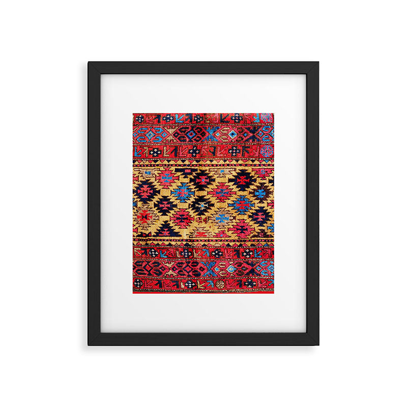 Baluch Khorasan Antique Tribal Persian Rug Print Framed Art Print Gallery Image 5