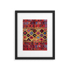 Baluch Khorasan Antique Tribal Persian Rug Print Framed Art Print Gallery Image 5