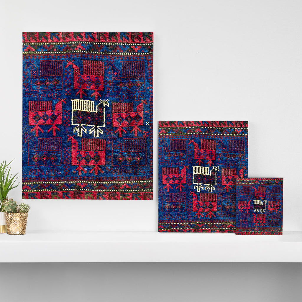 Baluch Khorasan Northeast Persian Bag Face Print With Birds Canvas Print Gallery Image 3