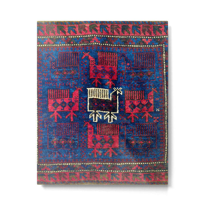 Baluch Khorasan Northeast Persian Bag Face Print With Birds Metal Print Gallery Image 1