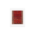 Baluch Khorasan Persian  Antique Rug Print Art Print Gallery Image 1