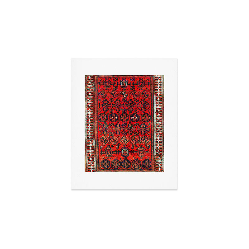 Baluch Khorasan Persian  Antique Rug Print Art Print Gallery Image 1