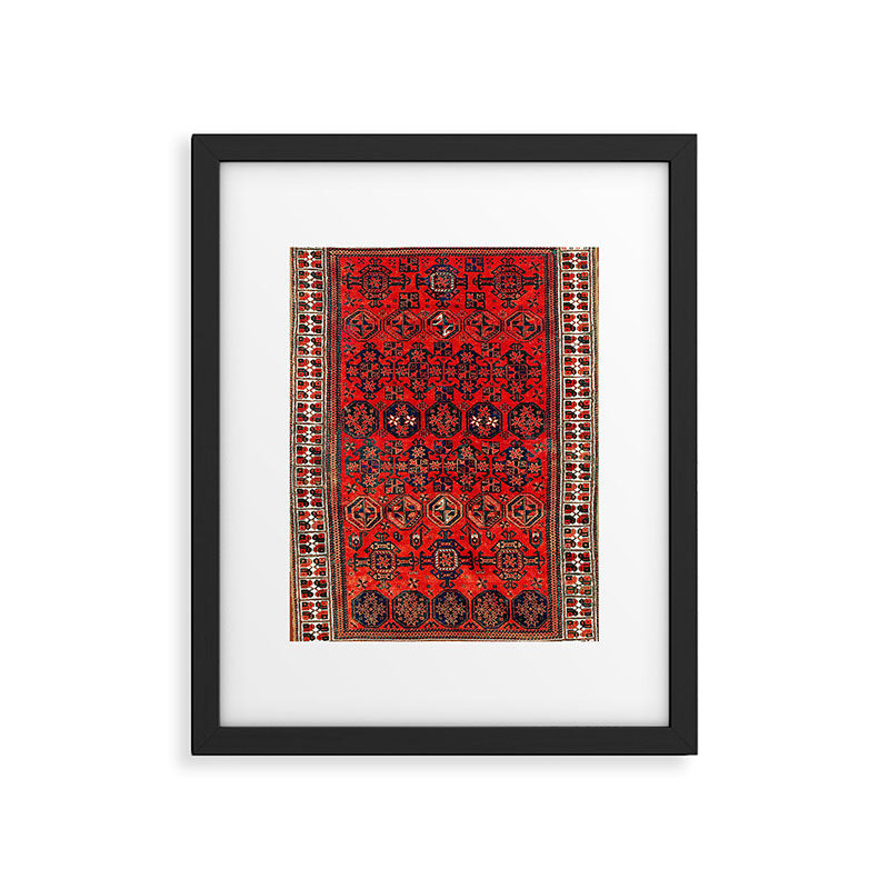 Baluch Khorasan Persian  Antique Rug Print Framed Art Print Gallery Image 4