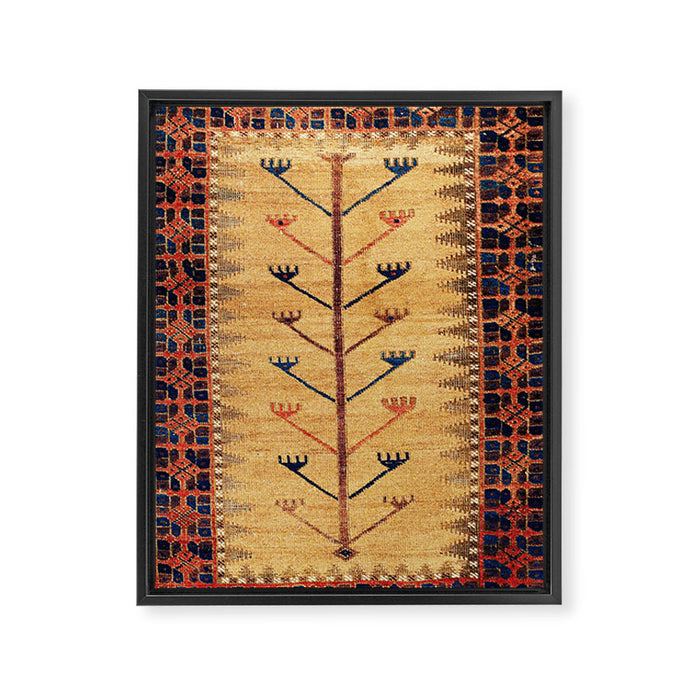 Baluch Sofreh  Khorasan  Antique Tribal Persian Fabric Print Framed Canvas Print Gallery Image 1
