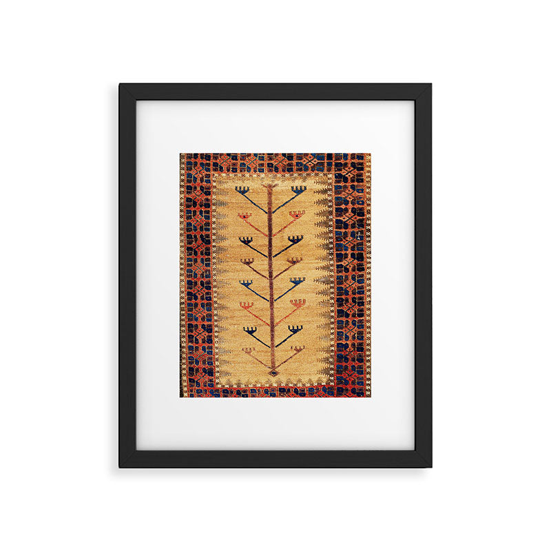 Baluch Sofreh  Khorasan  Antique Tribal Persian Fabric Print Framed Art Print Gallery Image 4