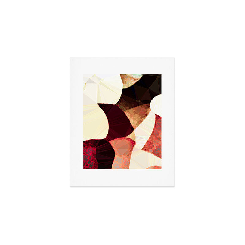 Baroque Burgundy Copper Ivory Maximum Abstract Art Art Print Gallery Image 1