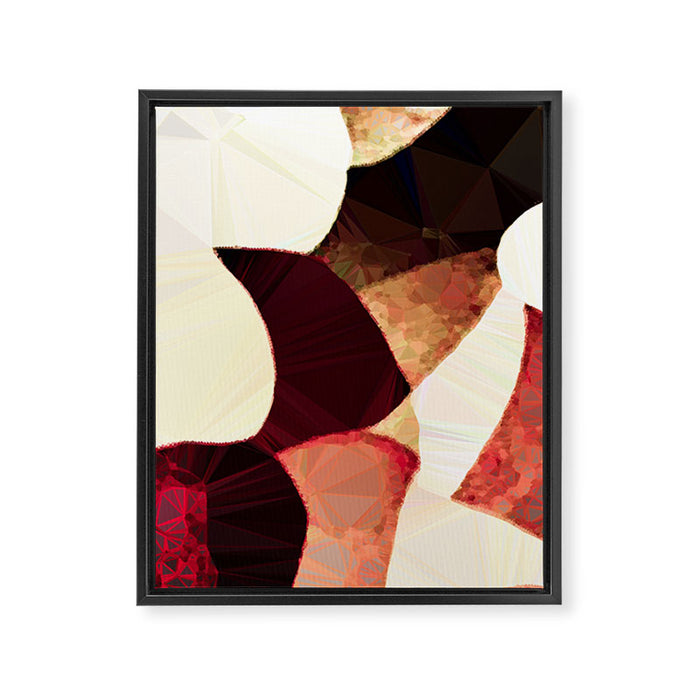 Baroque Burgundy Copper Ivory Maximum Abstract Art Framed Canvas Print Gallery Image 1