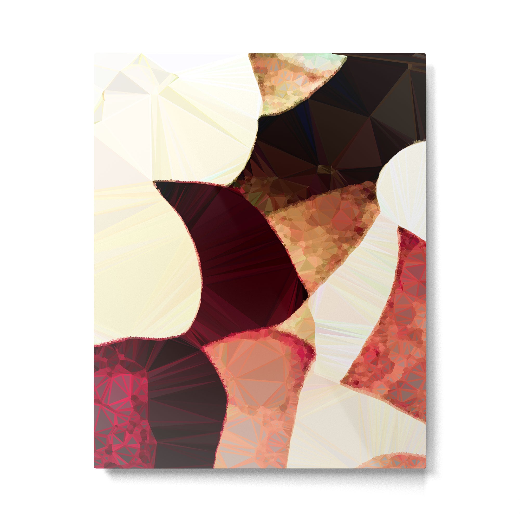 Baroque Burgundy Copper Ivory Maximum Abstract Art Metal Print Gallery Image 6