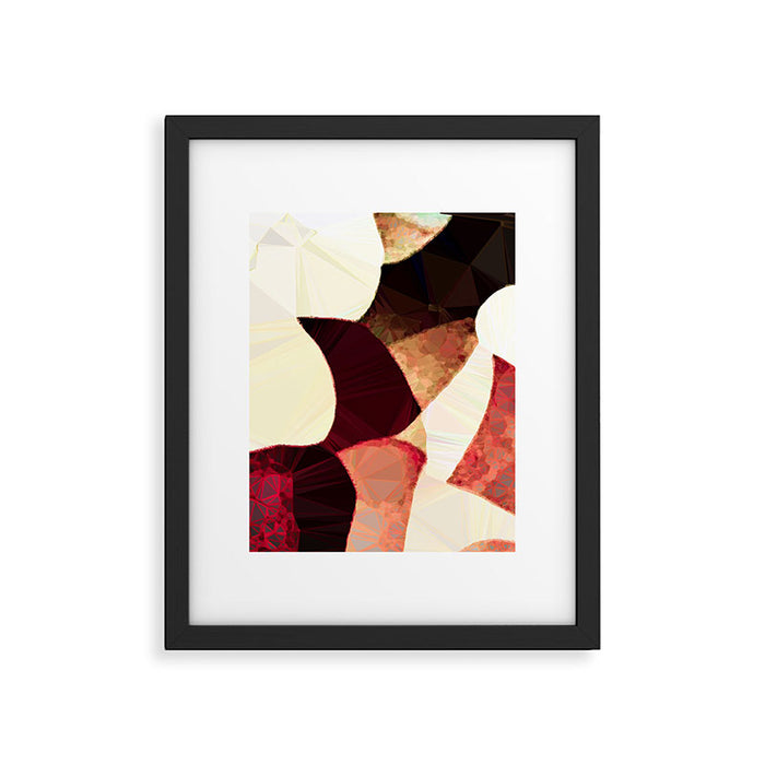 Baroque Burgundy Copper Ivory Maximum Abstract Art Framed Art Print Gallery Image 1