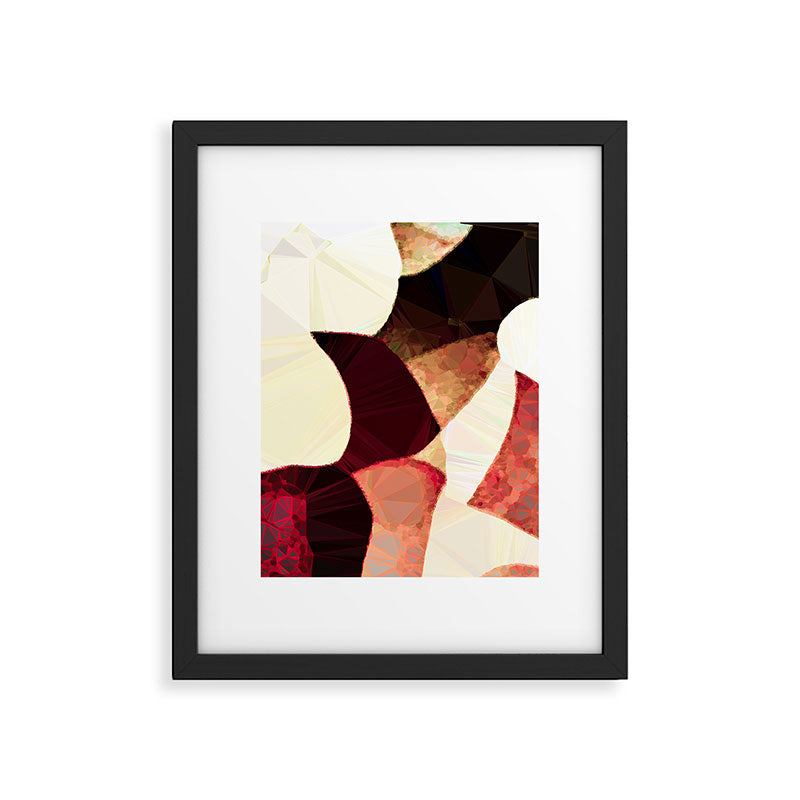 Baroque Burgundy Copper Ivory Maximum Abstract Art Framed Art Print Gallery Image 6
