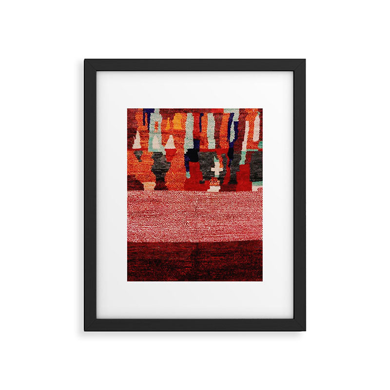Beautiful Antique Moroccan Rug Print Framed Art Print Gallery Image 4