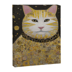 Beautiful Klimt Cat with Pink Nose and Ears Canvas Print Gallery Image 3