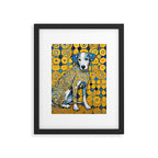Beautiful Klimt Dog with Blue Ears Framed Art Print Gallery Image 6