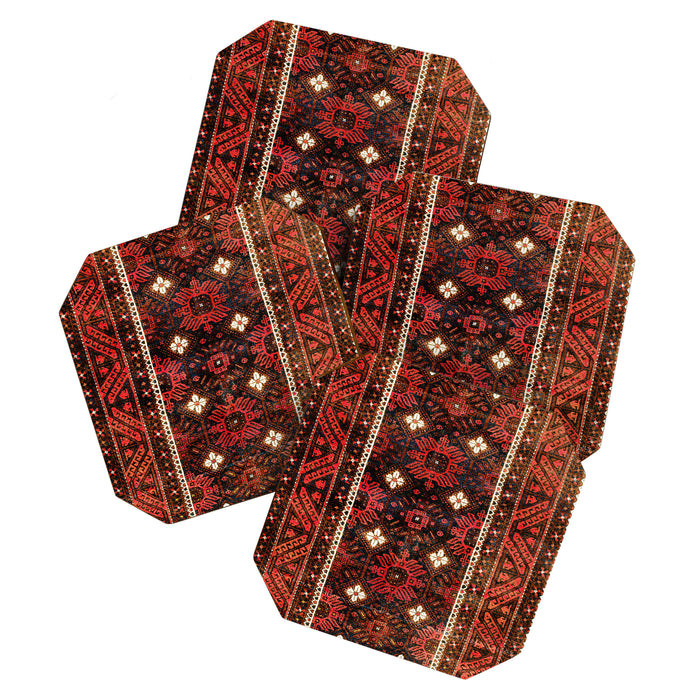 Belouch  Antique Khorasan Northeast Persian Rug Print Coaster Gallery Image 1
