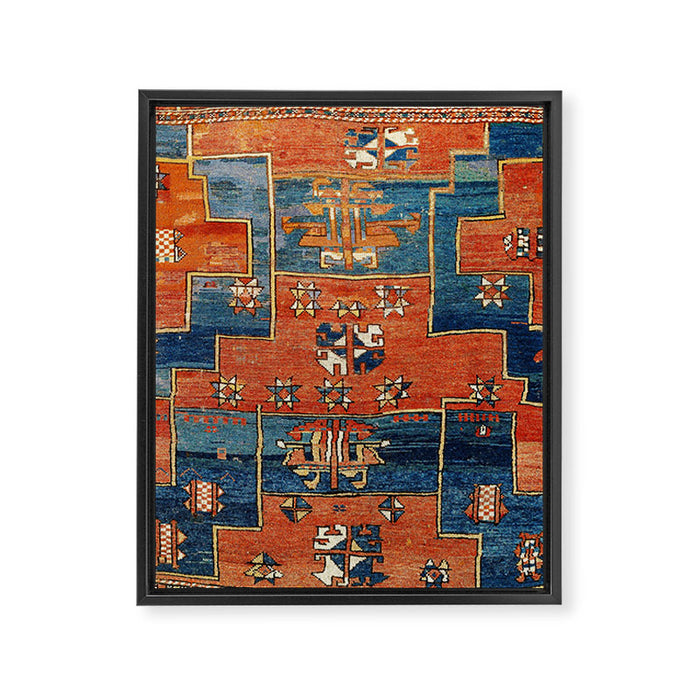 Bergama Northwest Anatolian Rug Print Framed Canvas Print Gallery Image 1