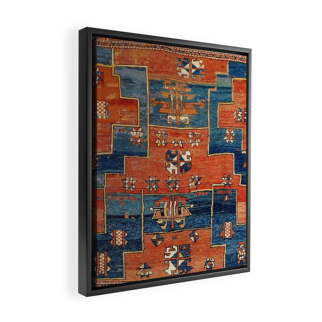 Bergama Northwest Anatolian Rug Print Framed Canvas Print Gallery Image 2