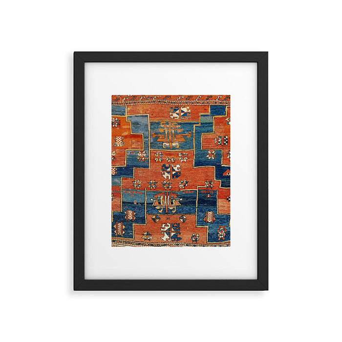 Bergama Northwest Anatolian Rug Print Framed Art Print Gallery Image 1
