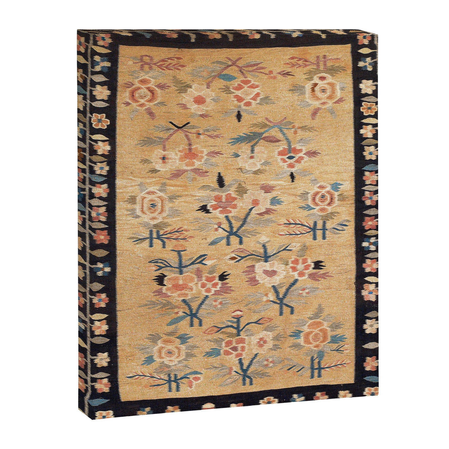 Bessarabian Floral European Kilim Print Canvas Print Gallery Image 3