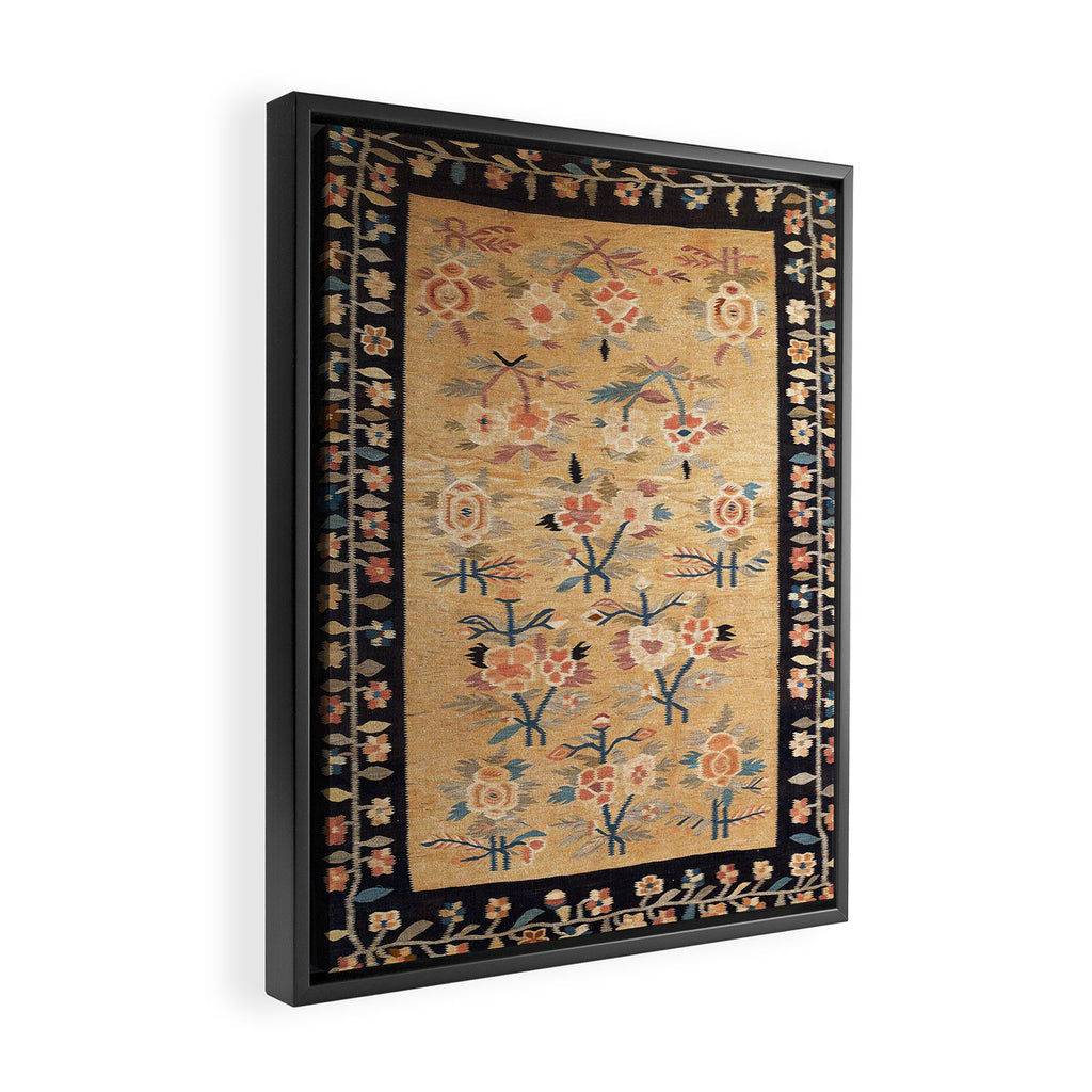 Bessarabian Floral European Kilim Print Framed Canvas Print Gallery Image 2