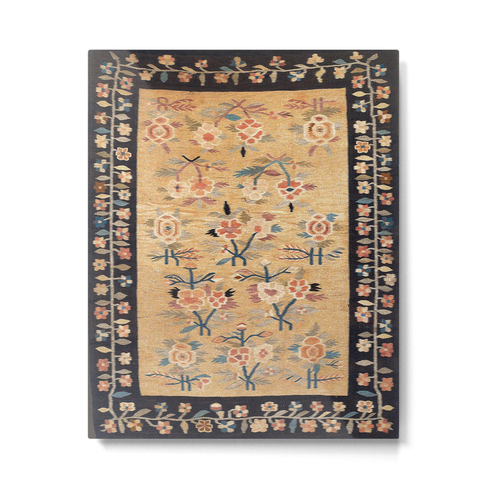 Bessarabian Floral European Kilim Print Metal Print Gallery Image 1