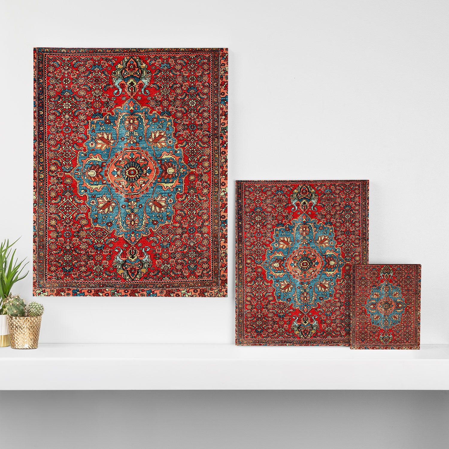 Bidjar Antique Kurdish Northwest Persian Rug Print Canvas Print Gallery Image 3