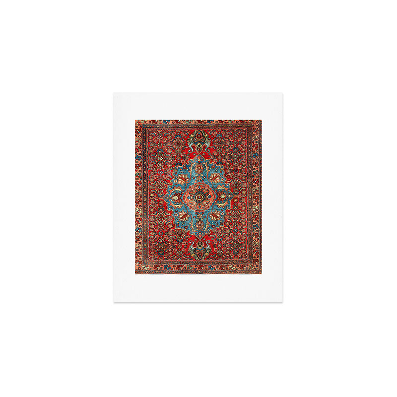 Bidjar Antique Kurdish Northwest Persian Rug Print Art Print Gallery Image 1