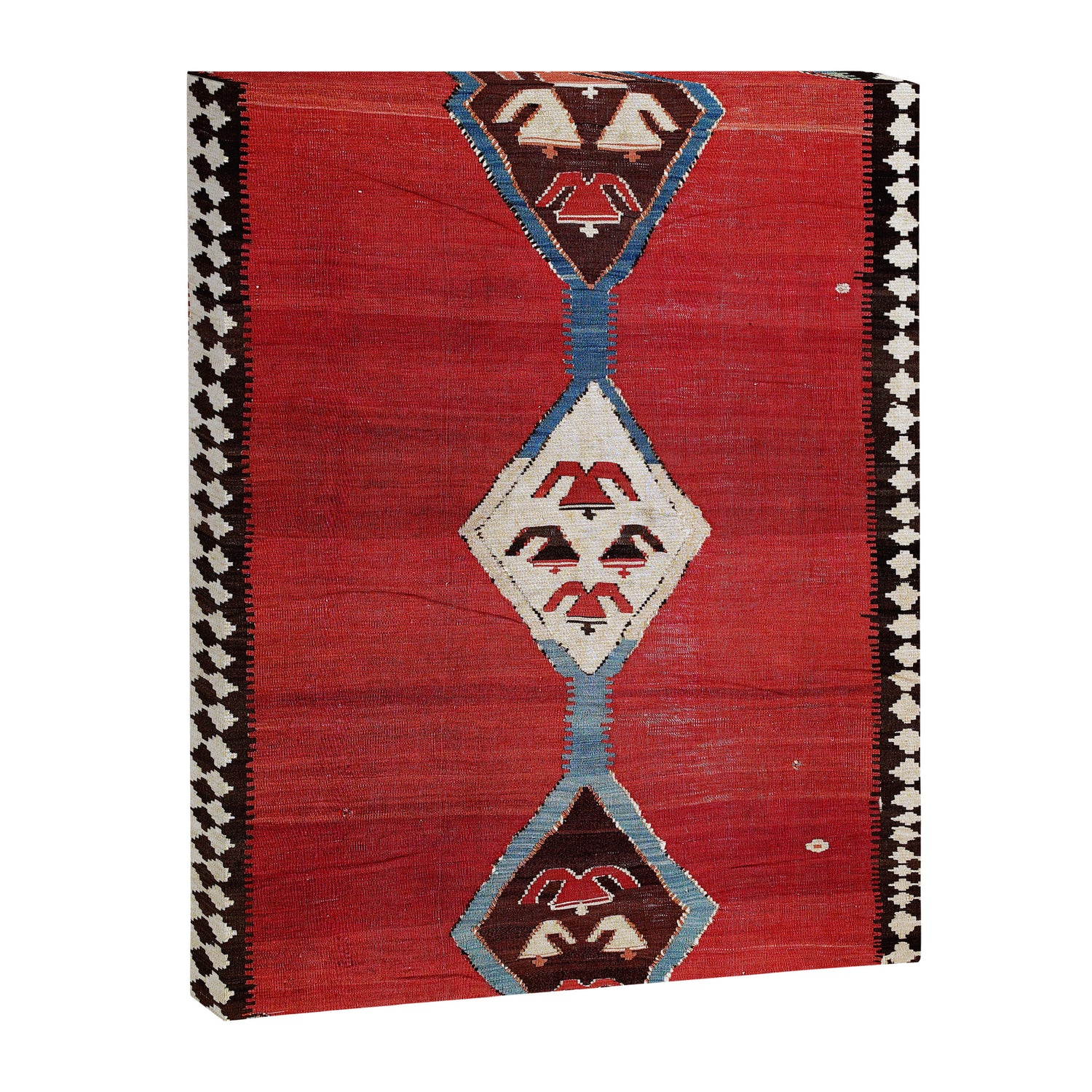 Bijar Antique Kurdish Persian Kilim Print Canvas Print Gallery Image 3