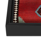 Bijar Antique Kurdish Persian Kilim Print Framed Canvas Print Gallery Image 3