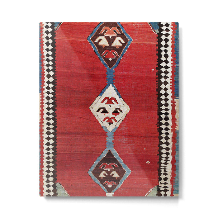 Bijar Antique Kurdish Persian Kilim Print Metal Print Gallery Image 1