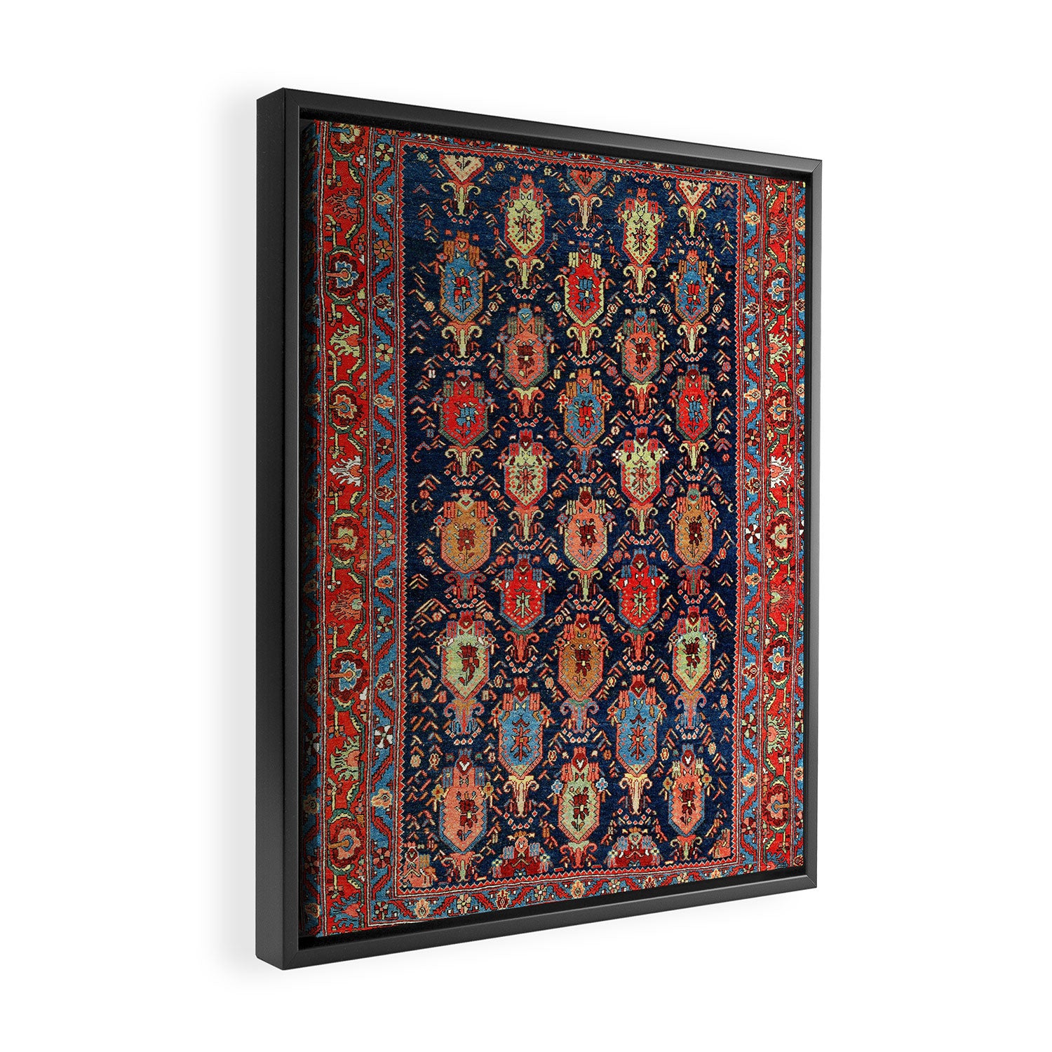 Bijar Kurdish Northwest Persian Rug Print Framed Canvas Print Gallery Image 2