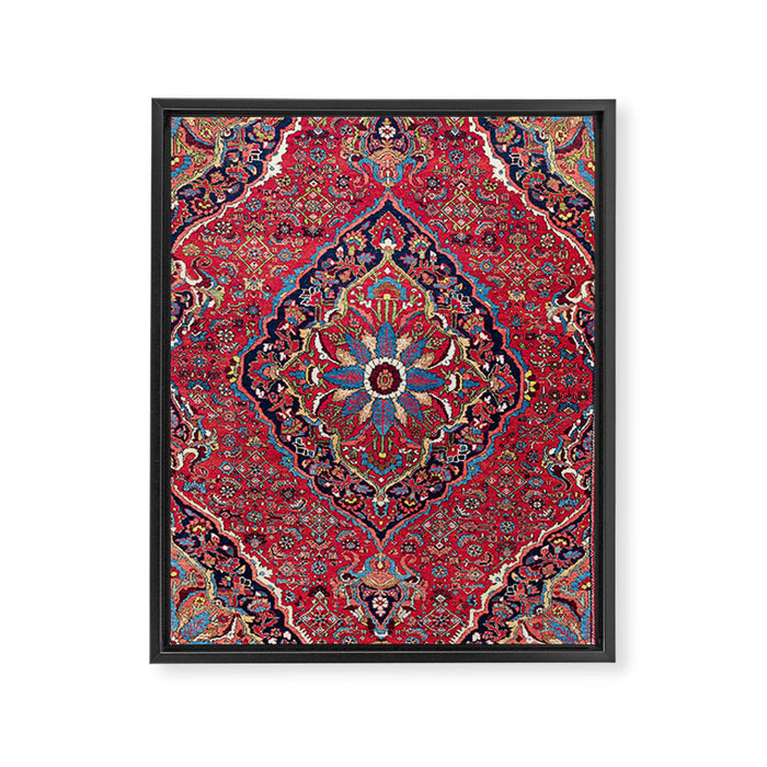Bijar Kurdish Northwest Persian Rug Print Framed Canvas Print Gallery Image 1